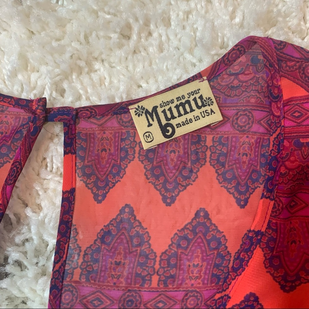 Show Me Your MuMu Rainey Rajah Dress Sz M - Picture 3 of 8